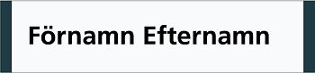 Printad magnetmatta: Endast namn, 1 rad