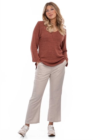 MINEA LINEN PANTS LINEN SAND - 3