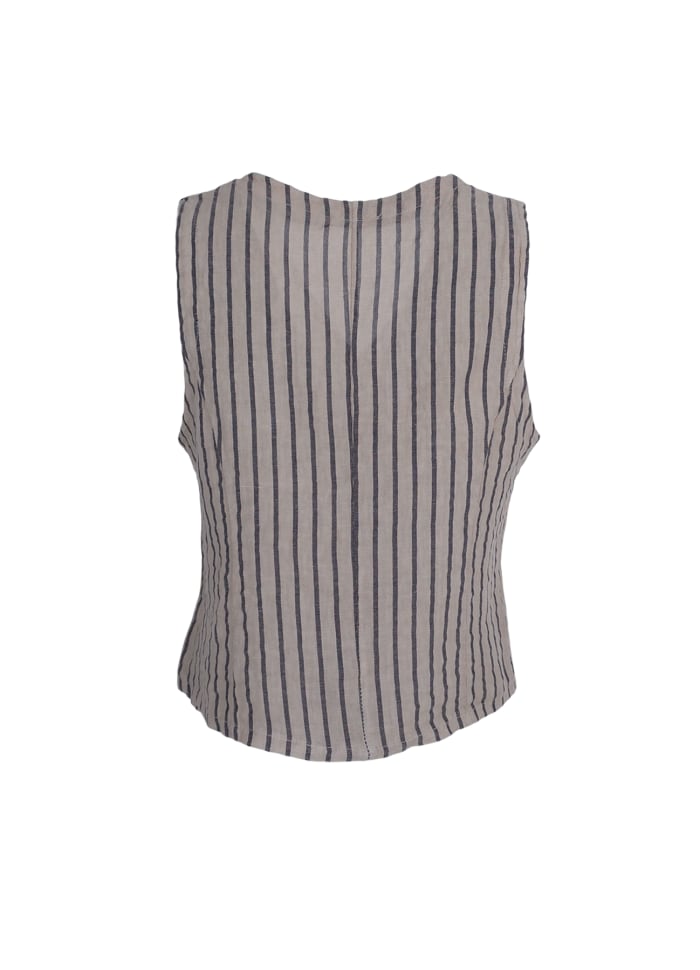 Black Colour - Melina Vest Beige - 3