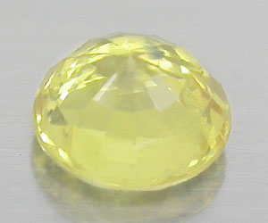 0.46 ct underbart vacker 4.5 mm rund naturlig gul safir ädelsten - 2