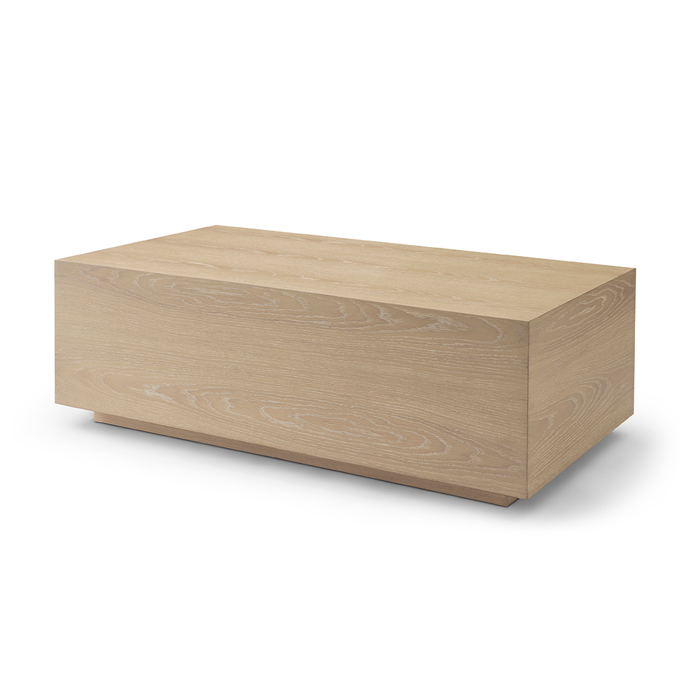 Rektangulärt soffbord vitlackad ek