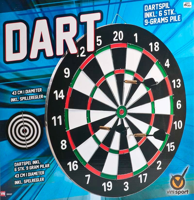 Vinisport Stort Dartset med 6 Pilar