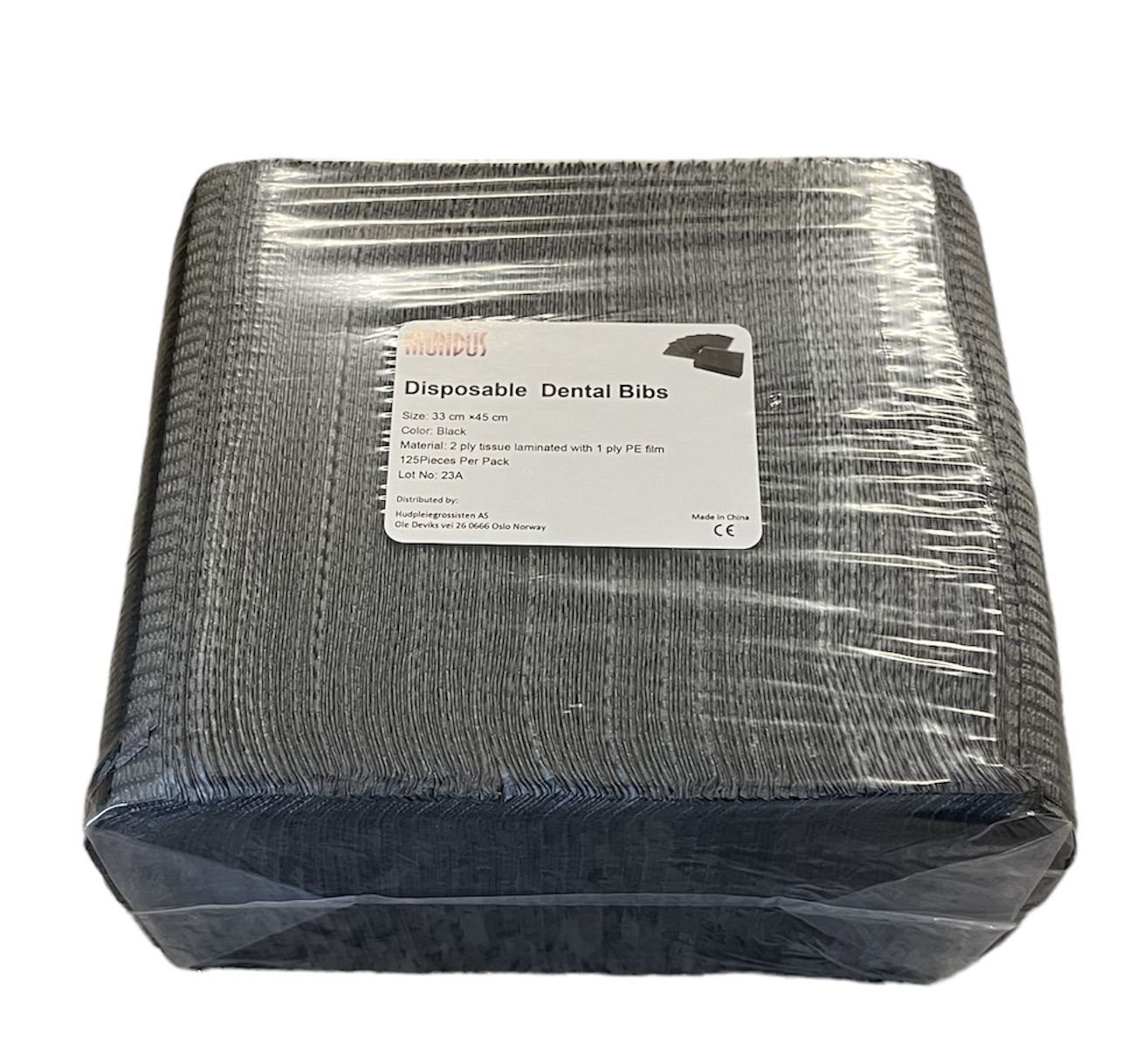Arbeidsduker engangs sort 125pk