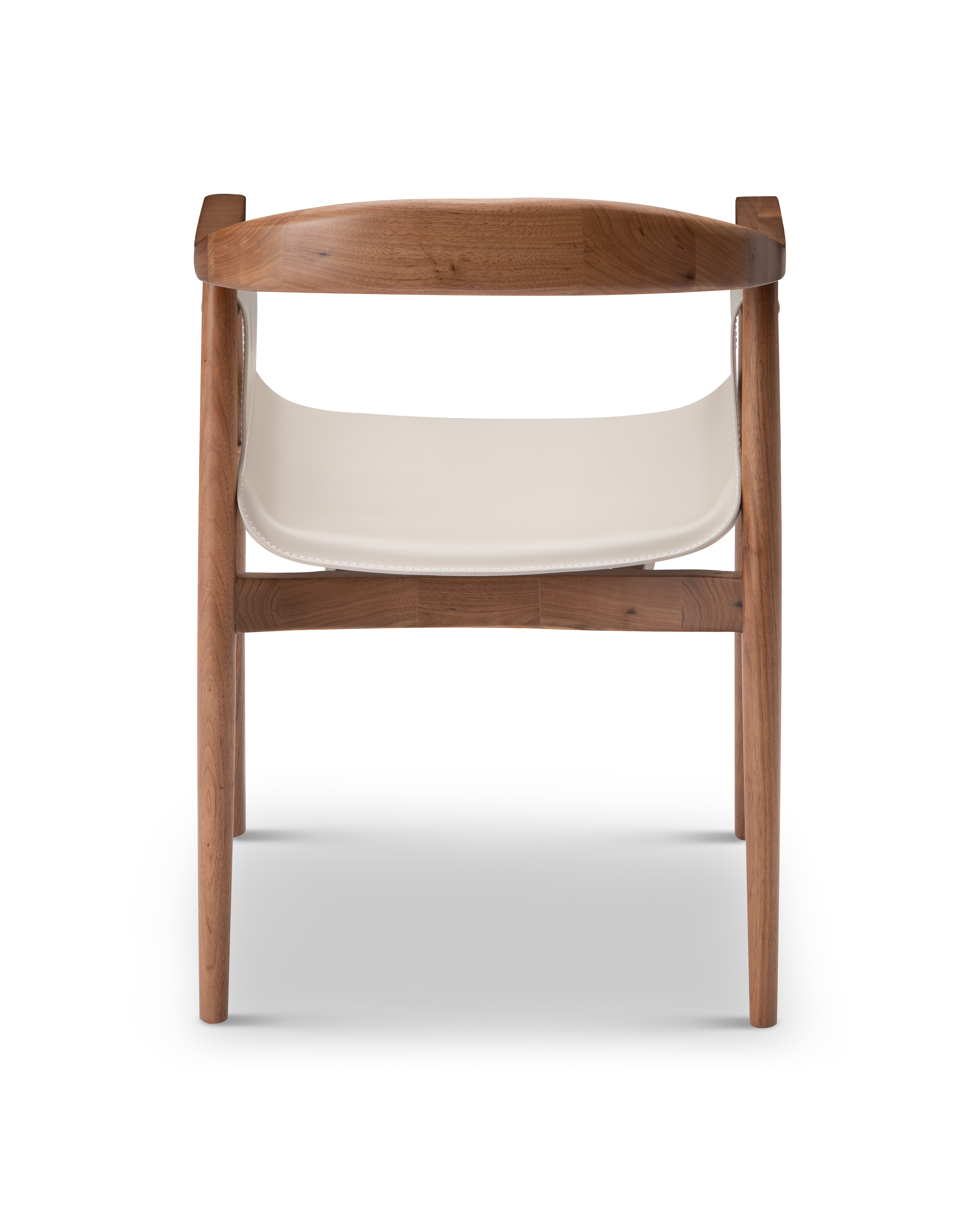 Matstol i valnötsfinish/beige - 3