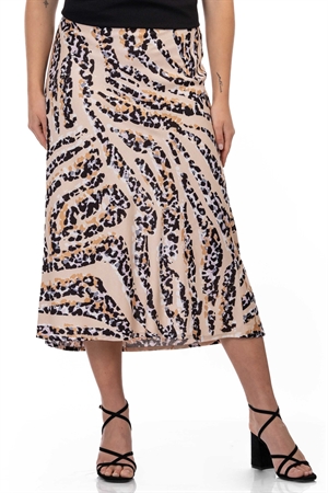 SAVANNAH SKIRT CASHEW/FUDGE/BLACK - 3