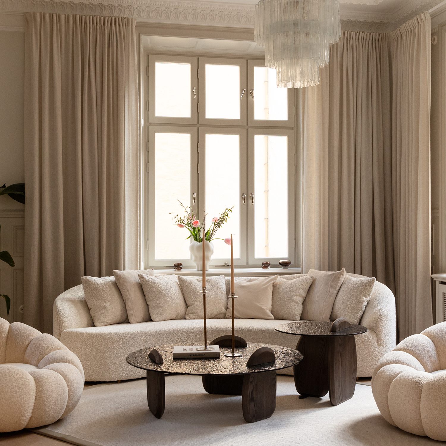 Bolly soffa vit bouclé - 14