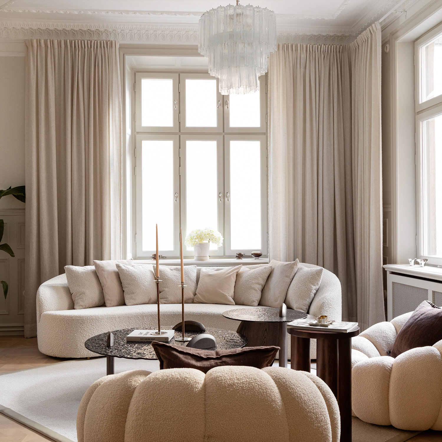 Bolly soffa vit bouclé - 8
