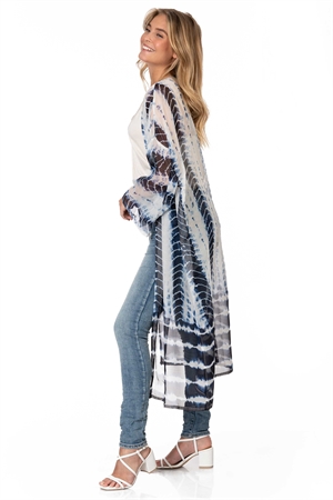 TALLULAH KAFTAN INDIGO/CREME