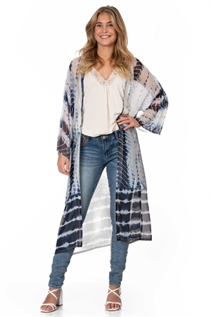 TALLULAH KAFTAN INDIGO/CREME - 4