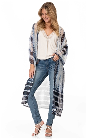 TALLULAH KAFTAN INDIGO/CREME - 2