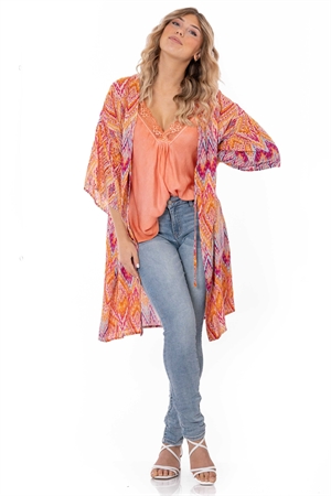 IBIZA KAFTAN FUCHSIA/MANDARIN/AQUA