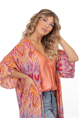 IBIZA KAFTAN FUCHSIA/MANDARIN/AQUA - 4