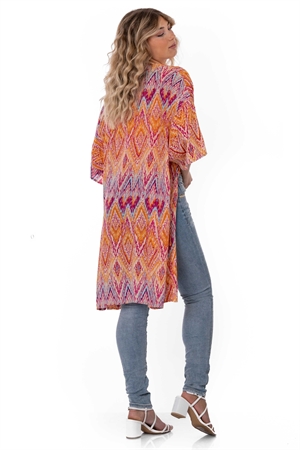 IBIZA KAFTAN FUCHSIA/MANDARIN/AQUA - 3