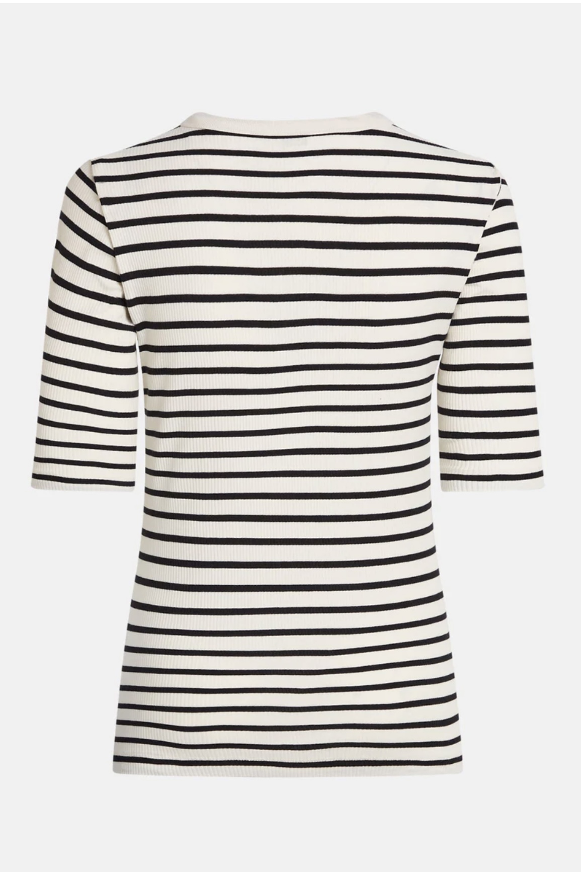 Penn & Ink NY - T-Shirt Stripe Ecru / Black - 4