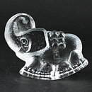 Lars Hellsten (1964) Clear Elephant with Joyous Expression 13 cm