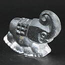 Lars Hellsten (1964) Clear Elephant with Joyous Expression 13 cm