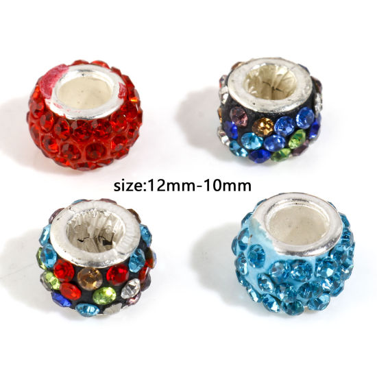 Bead European  Polymer Clay w. Rhinestones - 4