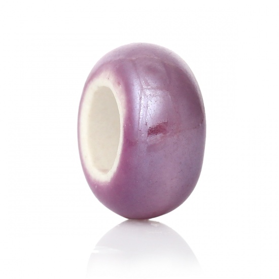 Bead / pendant-Ceramic  Lilac Pearl