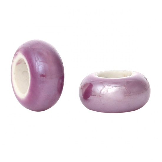 Bead / pendant-Ceramic  Lilac Pearl - 2