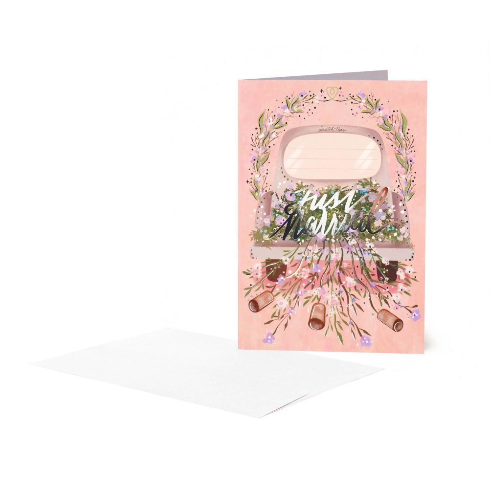 Scratch off card, Just Married, kort - 3