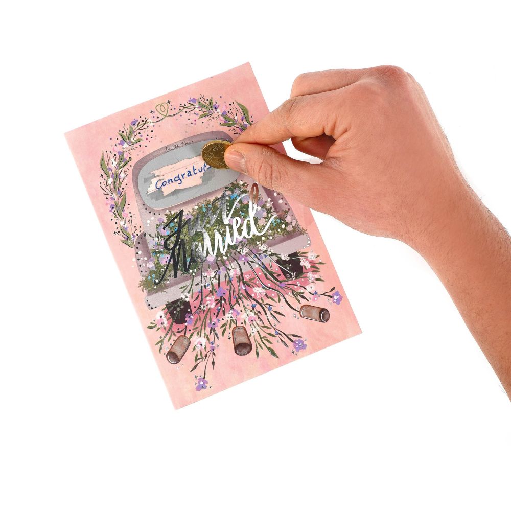 Scratch off card, Just Married, kort - 6