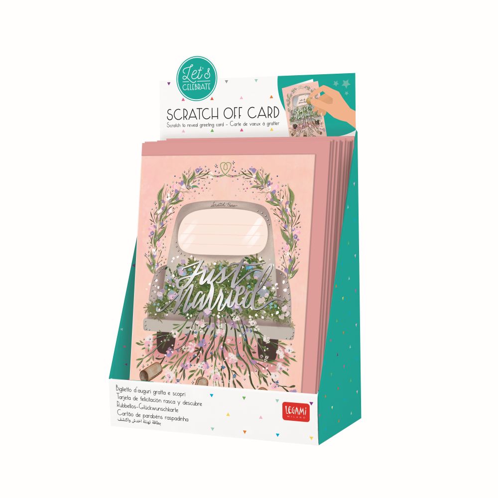 Scratch off card, Just Married, kort - 2