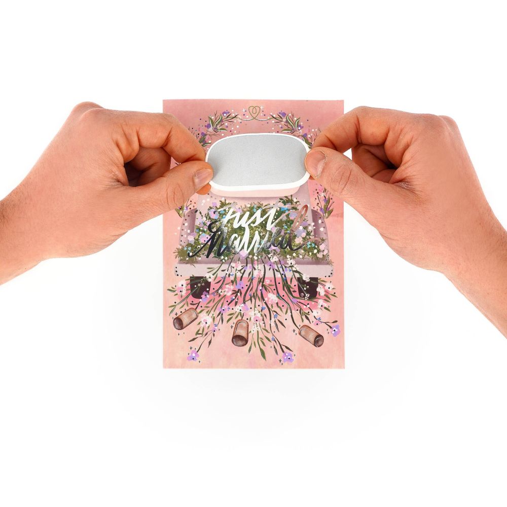 Scratch off card, Just Married, kort - 5