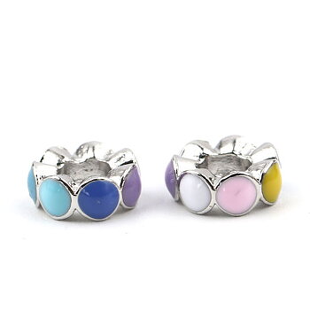 Bead / pendant- Enameld ring multi