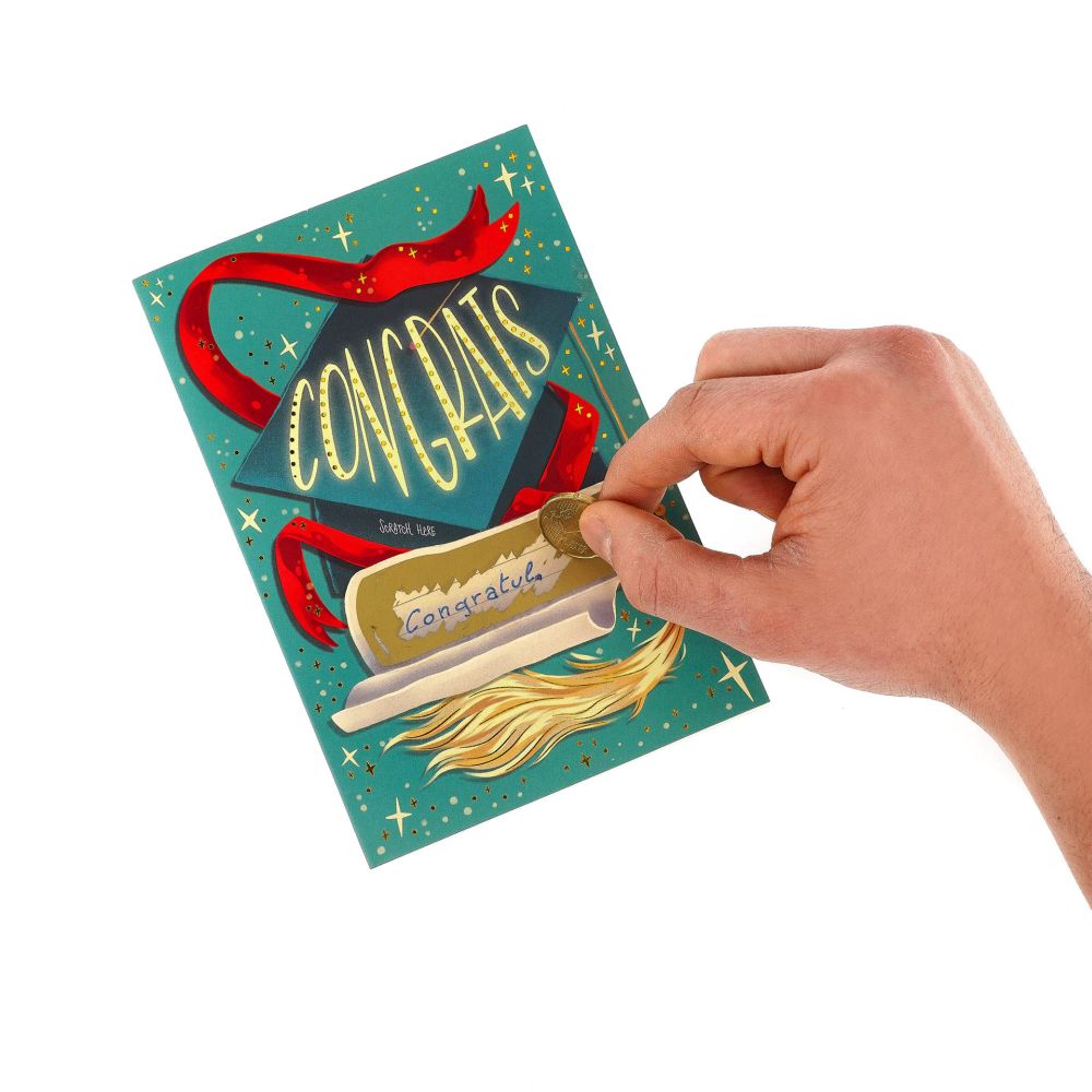 Scratch off card, Eksamen/Congrats, kort - 6