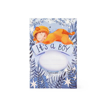 Scratch off card, It's a Boy, kort