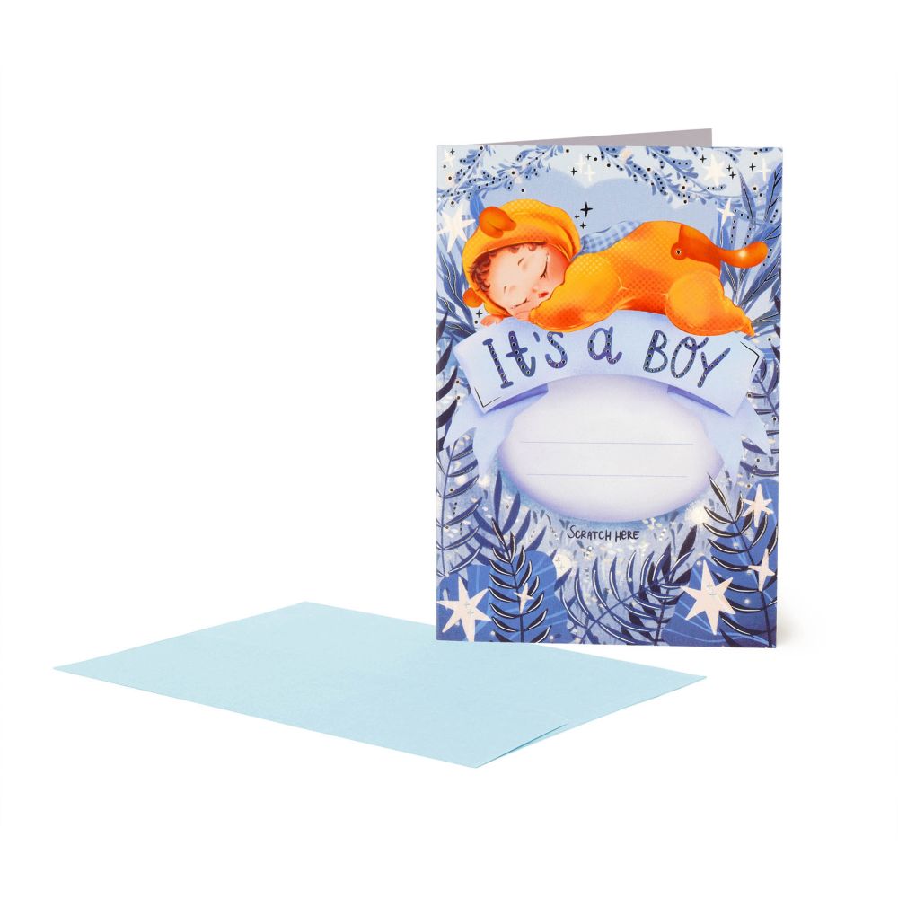 Scratch off card, It's a Boy, kort - 4
