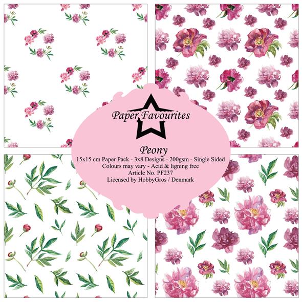 Paper Favourites Peony 6x6 Inch Paper Pack  - 3