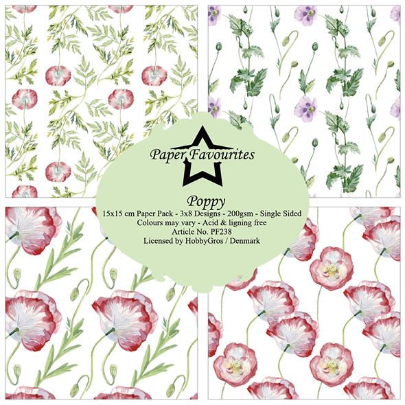 Paper Favourites Poppy 6x6 Inch Paper Pack  - 2
