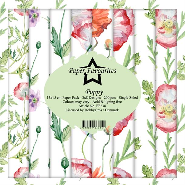 Paper Favourites Poppy 6x6 Inch Paper Pack 