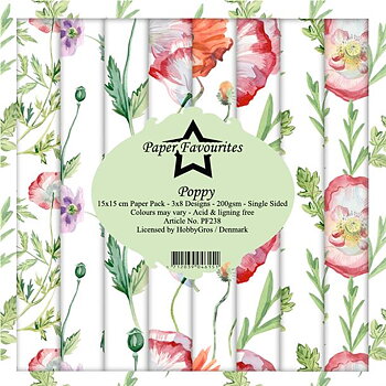 Paper Favourites Poppy 6x6 Inch Paper Pack 