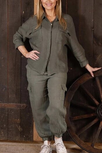 Stajl - Amalia  Cargo Pants Army