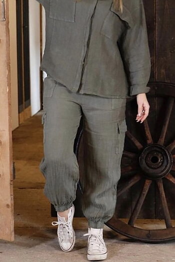Stajl - Amalia  Cargo Pants Army