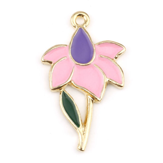 Charm ,  Enameld Flower, lilly flower