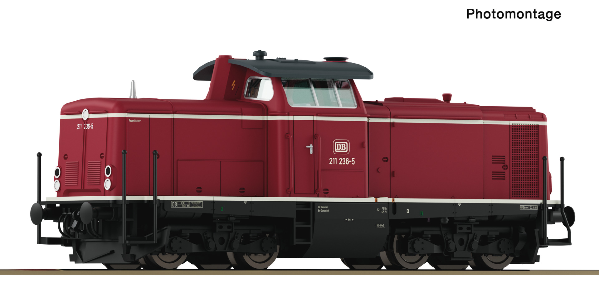 Diesellok BR 211 236-5 vinrött