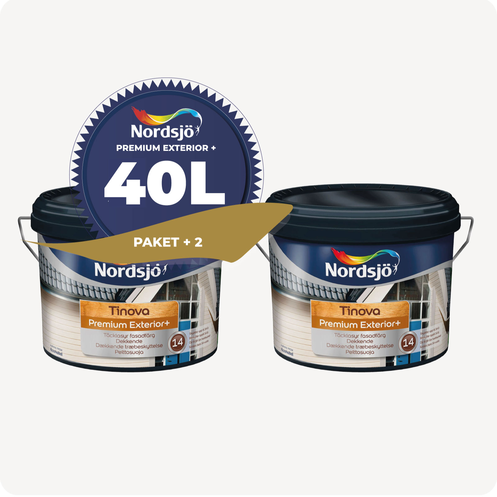 PAKET! FASADFÄRG NORDSJÖ TINOVA PREMIUM EXTERIOR +, 40 L - 4