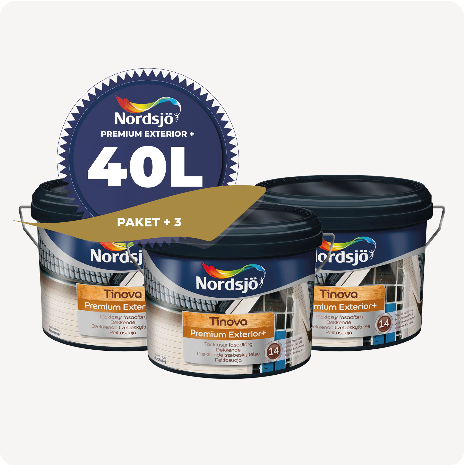 PAKET! FASADFÄRG NORDSJÖ TINOVA PREMIUM EXTERIOR +, 40 L - 5