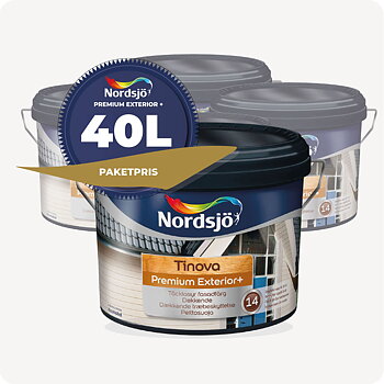 PAKET! FASADFÄRG NORDSJÖ TINOVA PREMIUM EXTERIOR +, 40 L