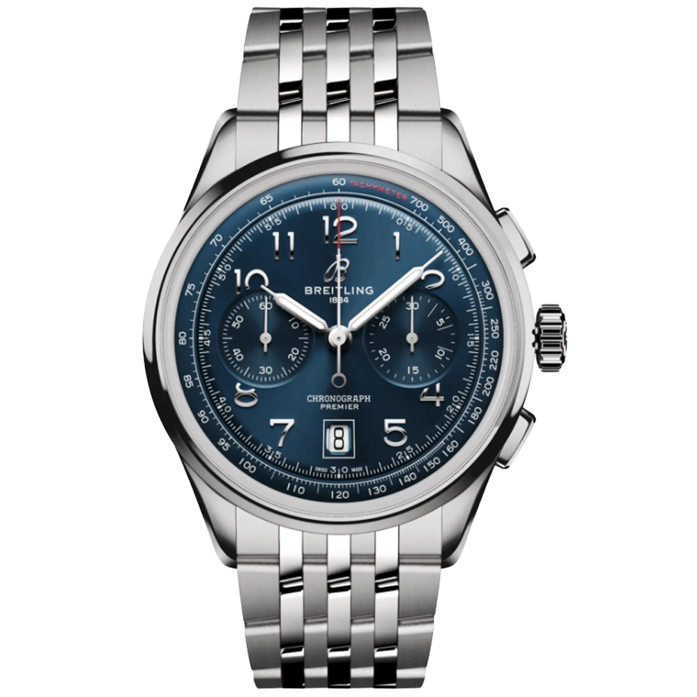AB0145171C1A1 Breitling Premier B01 Chronograph 42 blå