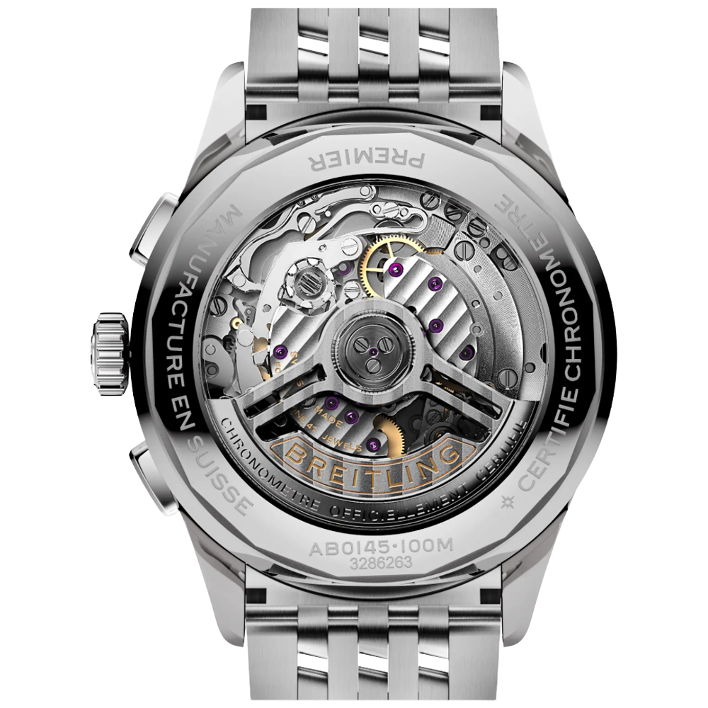 AB0145171C1A1 Breitling Premier B01 Chronograph 42 blå
