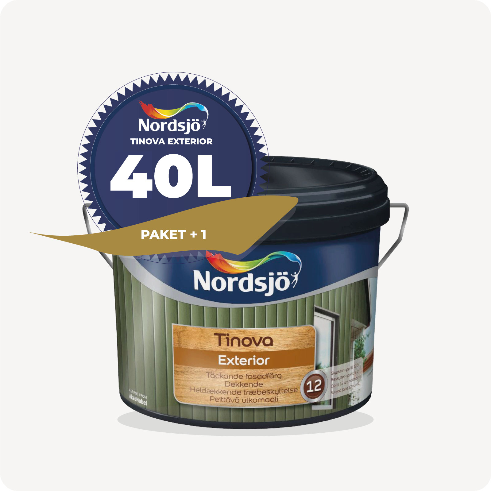 PAKET! FASADFÄRG NORDSJÖ TINOVA EXTERIOR, 40 L - 3