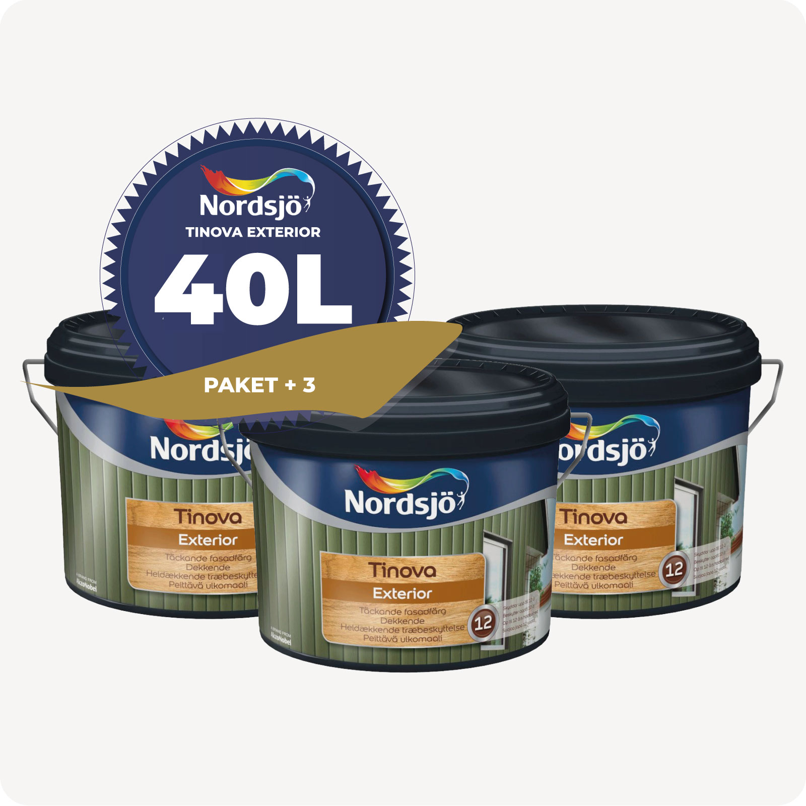 PAKET! FASADFÄRG NORDSJÖ TINOVA EXTERIOR, 40 L - 5