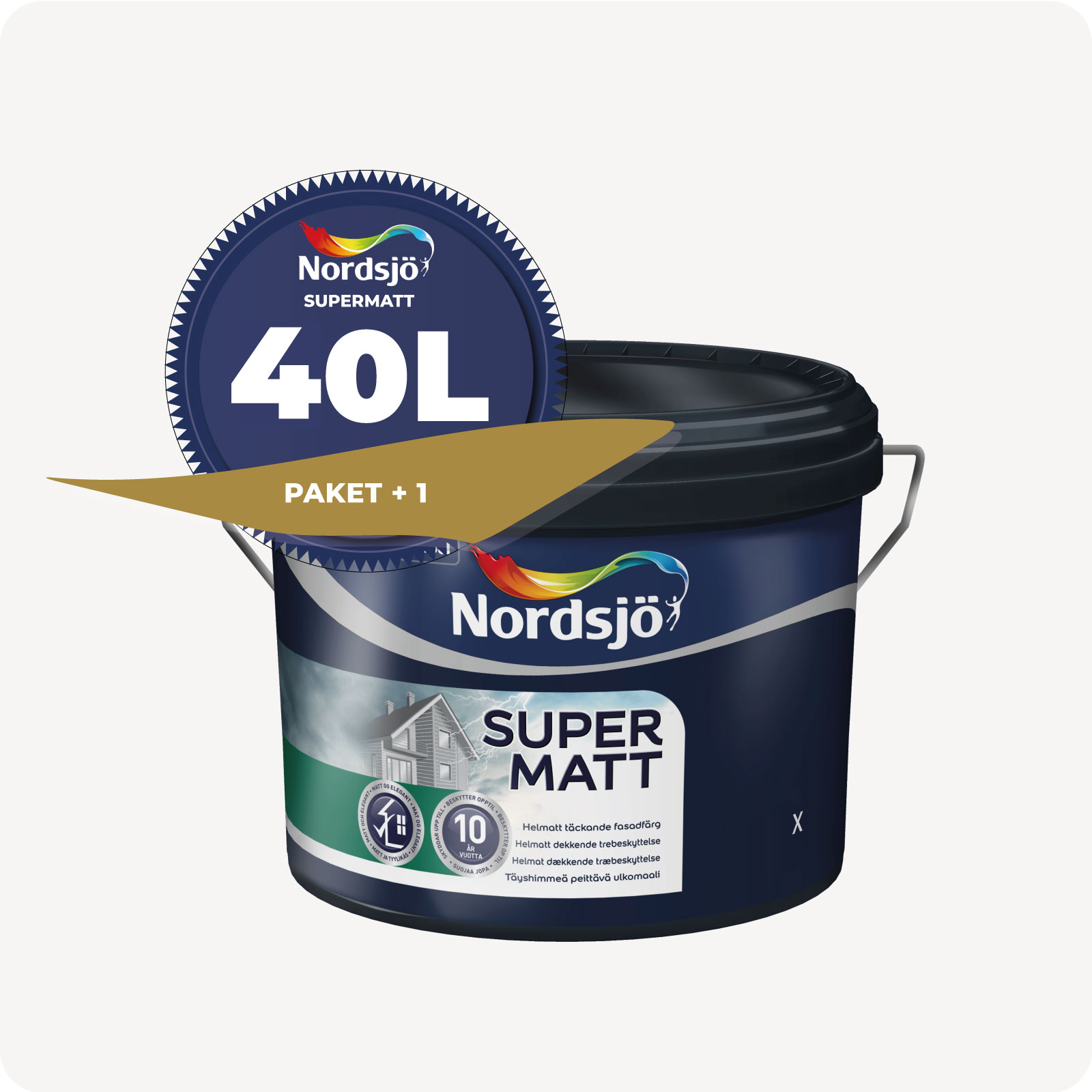 PAKET! FASADFÄRG NORDSJÖ SUPERMATT, 40 L - 3