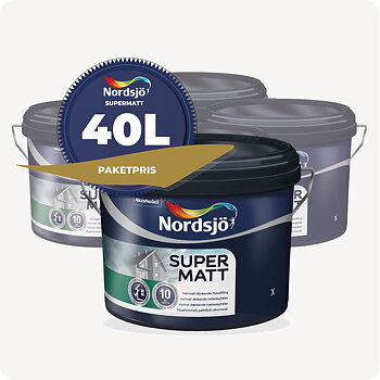 PAKET! FASADFÄRG NORDSJÖ SUPERMATT, 40 L