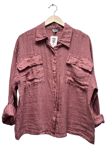Stajl - Amalia  Linnen Shirt Rose