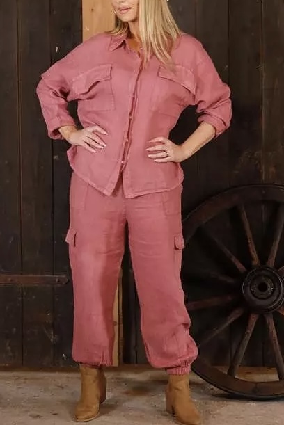 Stajl - Amalia  Linnen Shirt Rose